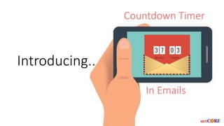 Countdown Timer
In Emails
Introducing..
 