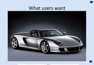 What users want 