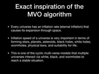 Multi-Verse Optimizer | PDF