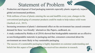 Environmental Problem Statements Green Food packaging attitude of students.pptx
