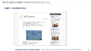 50
重複除去のオーバーヘッドは小さく、パフォーマンスへの影響はほぼない
67% savings
0
500
1000
1500
2000
2500
3000
3500
1 2 3
150 users- Non-Dedupe vs Dedupe
Series1
Series2
0
1000
2000
3000
4000
5000
6000
7000
1 2
CapacityinGB
Capacity savings with dedupe
Series1
出典：「 Maximizing Storage efficiency with Dell and Microsoft Storage Spaces 」- TechEd North America 2014
 