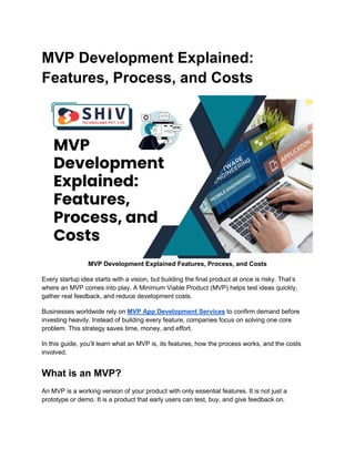 MVP Development: Step-by-Step & Cost Guide | PDF