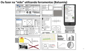 33
Ou fazer na “mão” utilizando ferramentas (Balsamiq)
 