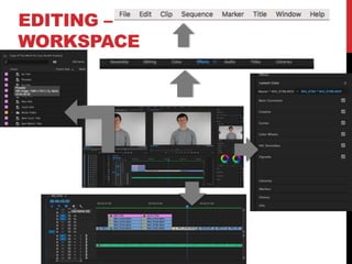 EDITING –
WORKSPACE
 