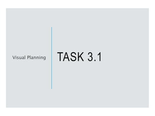 TASK 3.1
Visual Planning
 