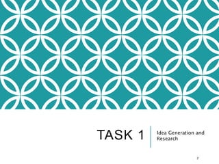 TASK 1 Idea Generation and
Research
2
 