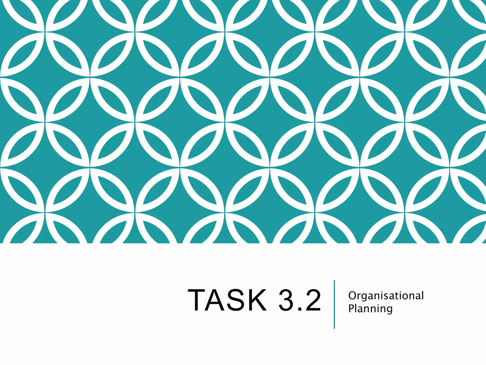 TASK 3.2 Organisational
Planning
 