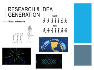 RESEARCH & IDEA
GENERATION
✦ 1st idea: animation
 
