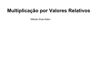 Multiplicação por Valores Relativos Método Xivas Kalon 