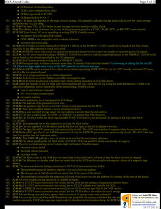 MVS ABEND CODES | PDF