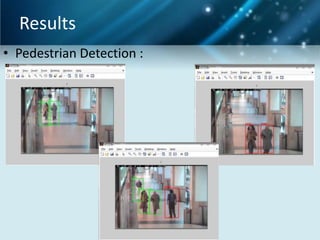 Results
• Pedestrian Detection :

 