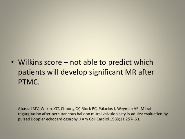 Mitral valve scoring before BMV