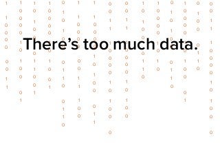 0 
0 
1 
1 
0 
0 
1 
1 
1 
0 
0 
0 
0 
0 
1 
0 
0 
0 
0 
1 
1 
0 
0 
1 
1 
0 
0 
1 
0 
0 
0 
0 
0 
There’s too 1 
much data. 
0 
0 
0 
0 
1 
0 
1 
0 
0 
0 
1 
0 
0 
0 
0 
1 
0 
1 
0 
0 
1 
0 
1 
0 
0 
0 
1 
1 
0 
1 
0 
1 
0 
1 
0 
1 
0 
0 
0 
1 
1 
0 
1 
0 
1 
0 
0 
0 
1 
0 
0 
1 
0 
1 
0 
0 
0 
1 
1 
0 
0 
0 
0 
1 
1 
1 
0 
0 
1 
0 
1 
0 
0 
0 
1 
1 
0 
1 
0 
1 
0 
1 
0 
1 
0 
0 
0 
1 
1 
0 
0 
1 
1 
0 
0 
0 1 
1 
0 
1 
0 
0 
0 
1 
1 
0 
0 
0 
1 
1 
1 
0 
0 
0 
0 
1 
0 
1 
0 
0 
0 
1 
0 
0 
0 
0 
1 
0 
1 
0 
0 
0 
1 
1 
1 
0 
0 
0 
0 
0 
0 
1 
1 
 