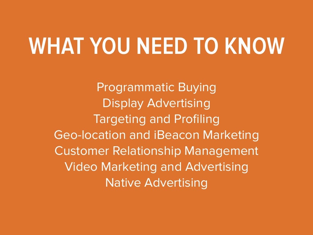 WHAT YOU NEED TO KNOW