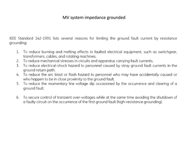 Mv system neutral grounding | PPT