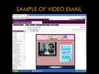 SAMPLE OF VIDEO EMAIL
 