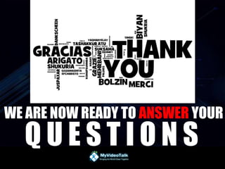 WE ARE NOW READY TO ANSWER YOUR
Q U E S T I O N S
 