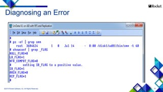 16©2015 Rocket Software, Inc. All Rights Reserved.
Diagnosing an Error
 
