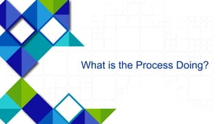 28
What is the Process Doing?
 