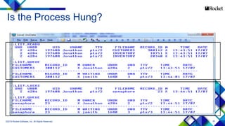 39
Is the Process Hung?
©2015 Rocket Software, Inc. All Rights Reserved.
 