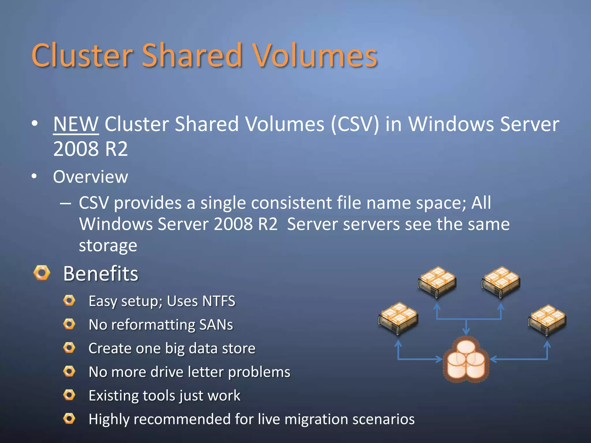 Jumbo Frame SupportOverviewEnables 6x larger payload per packetEthernet frames >1,500 bytesAd hoc standard is ~9kBenefitsImproves throughputReduce CPU utilization of large file transfers