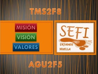 Misión, visión y valores de SEFI