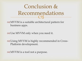 MVVM ( Model View ViewModel ) | PPTX
