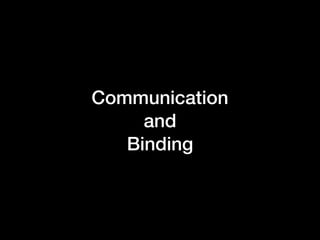 Communication  
and
Binding
 