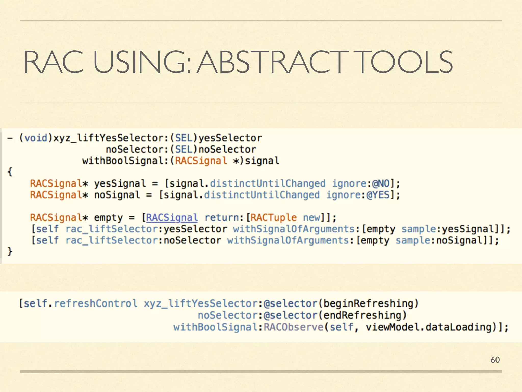 RAC USING:ABSTRACTTOOLS
60
 