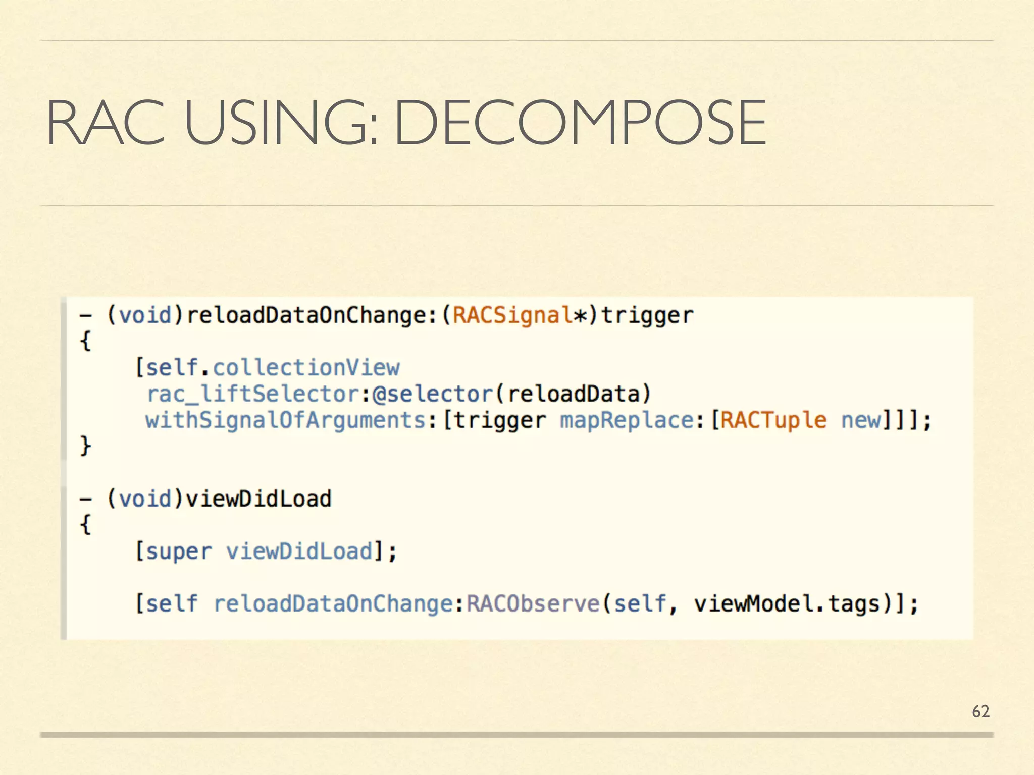 RAC USING: DECOMPOSE
62
 