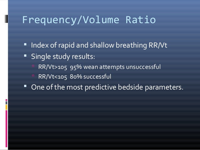 Predictive Parameters For Weaning From Mechanical 