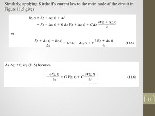 11
Similarly, applying Kirchoff's current law to the main node of the circuit in
Figure 11.5 gives
 