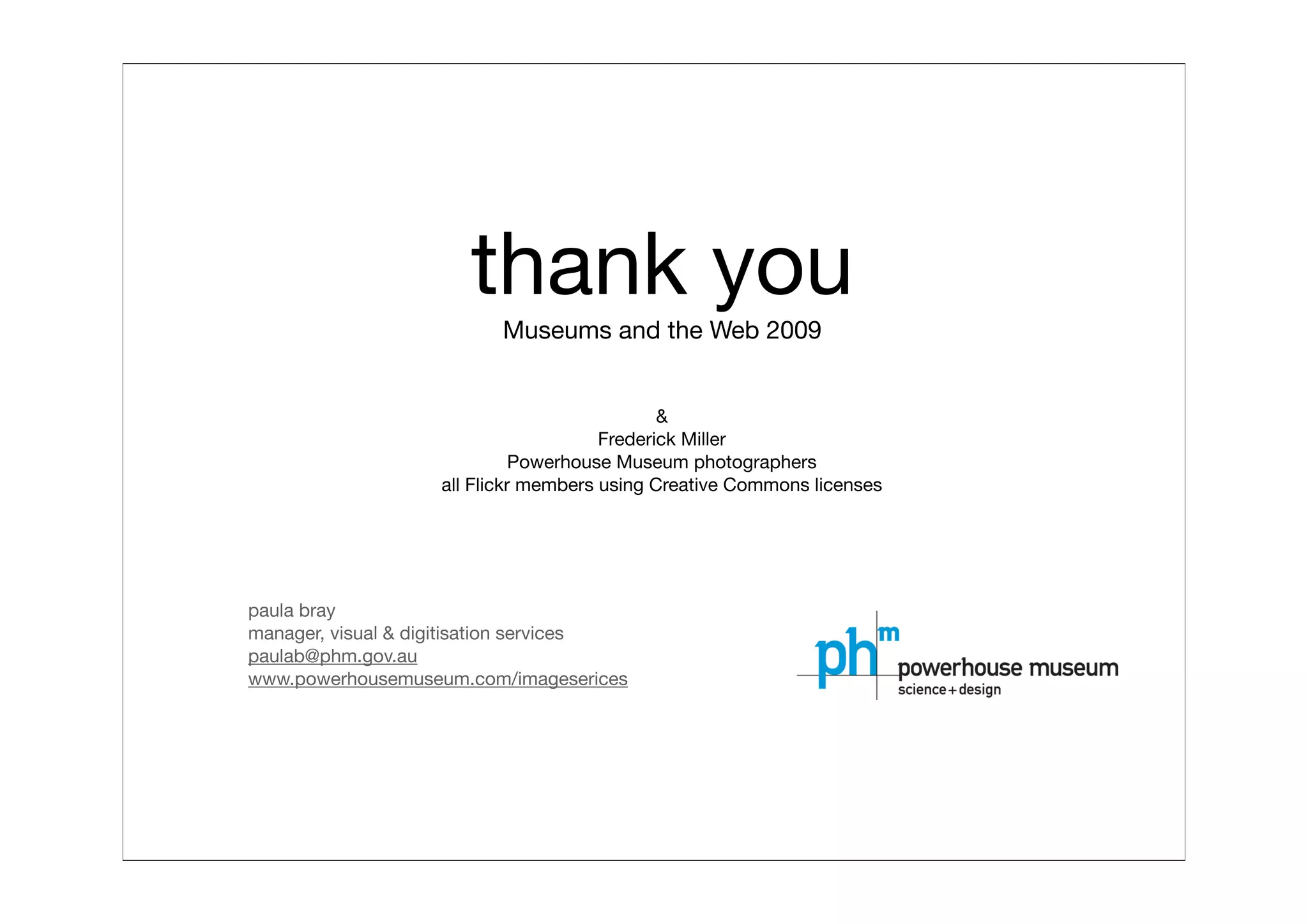 Flickr Commons: Open licensing and the future for collections