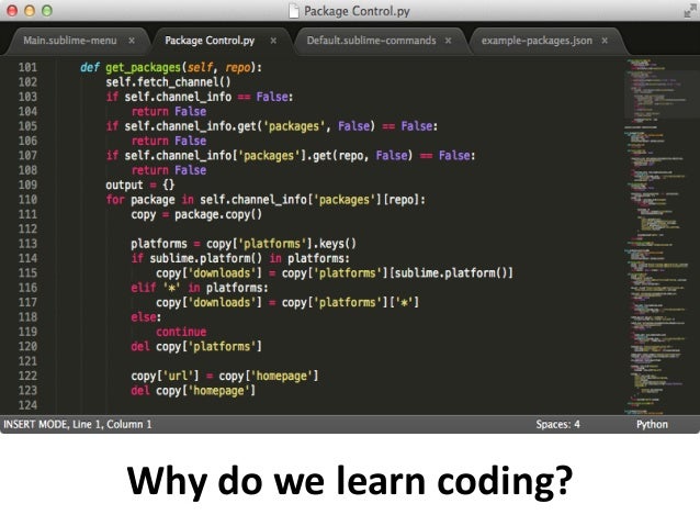 Why coding?