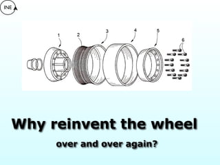 INE




  Why reinvent the wheel
       over and over again?
 