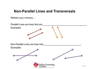 Parallel Lines With No Transversal
