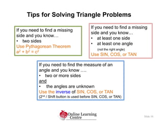 MWA 10 7.5 Solving Triangles | PPTX