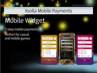 Your Personal Payment Team



Xsolla Mobile Payments
 