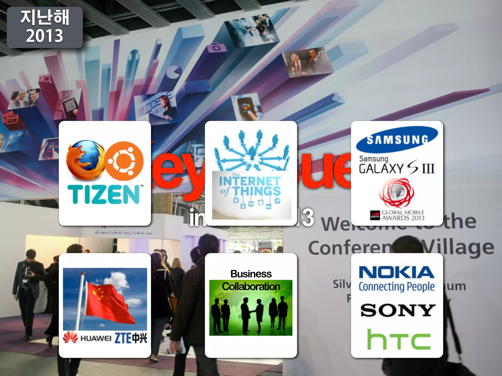 KeyIssues
inMWC2013
Business
Collaboration
지난해
2013
 