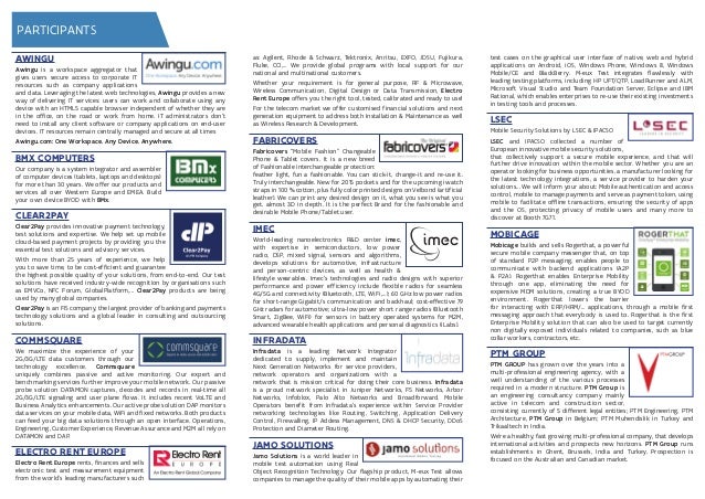 Companies from Flanders Belgium at Mobile World Congress 2015 in Barc…