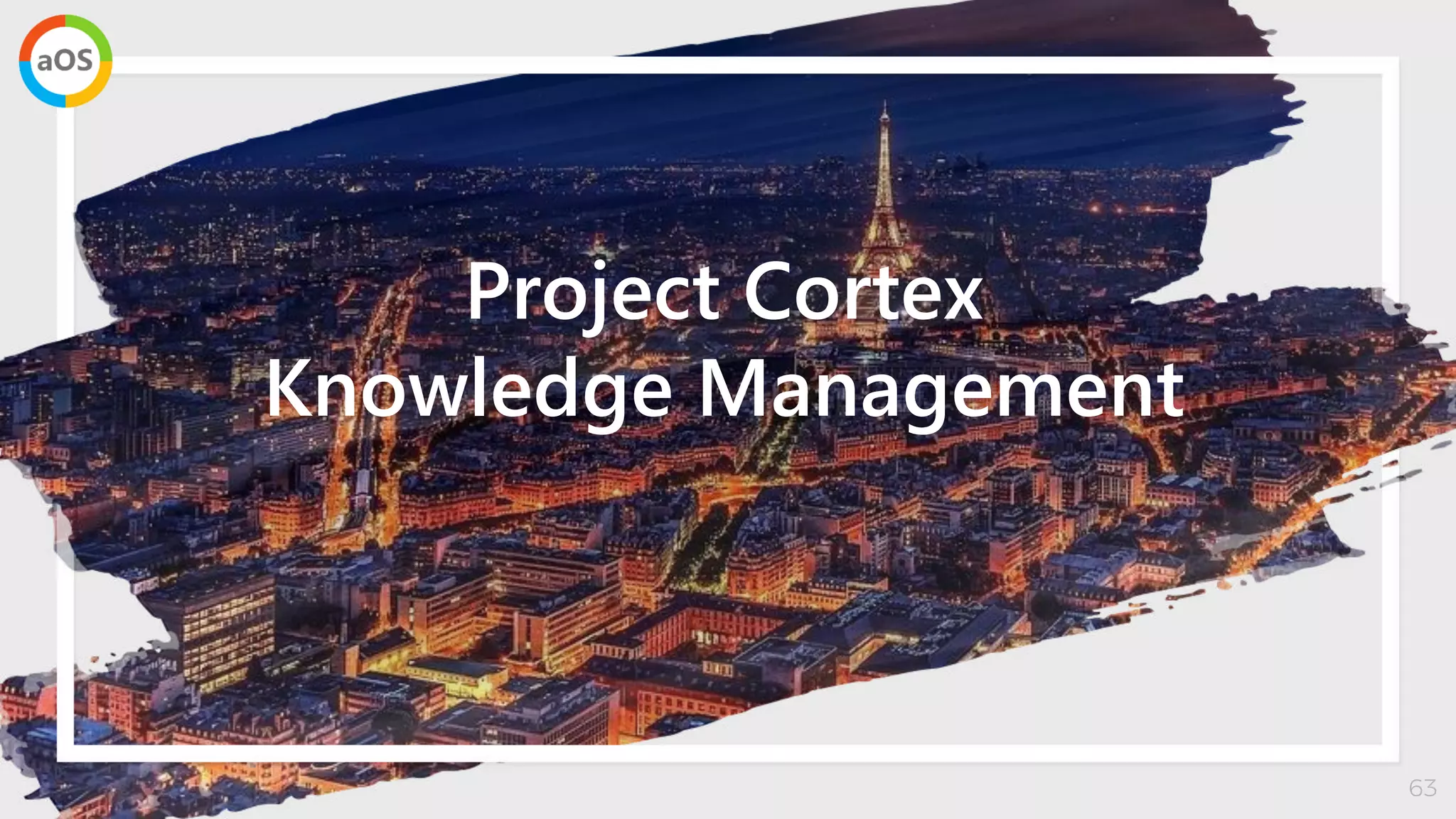 63
Project Cortex
Knowledge Management
 