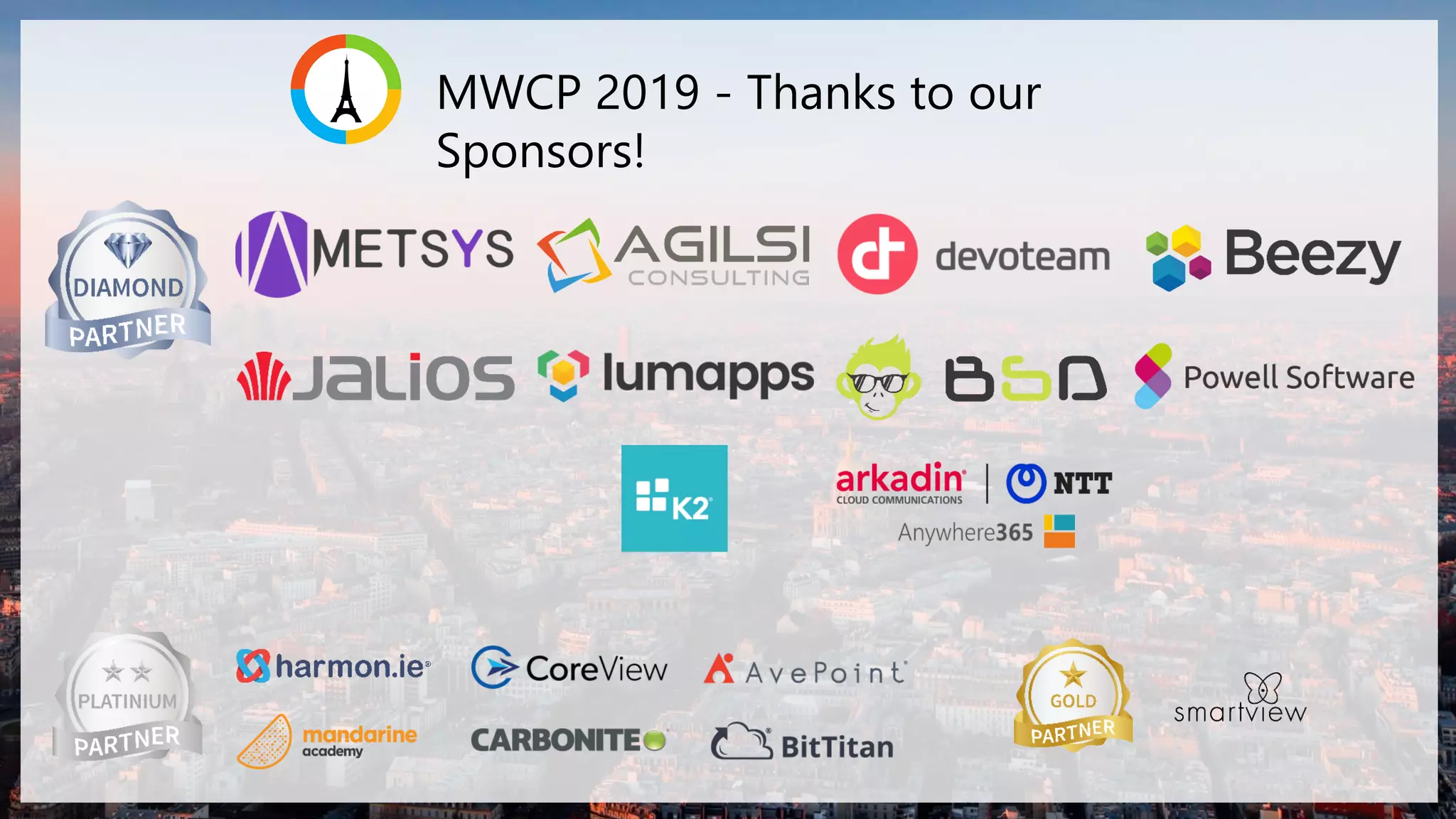 MWCP 2019 - Thanks to our
Sponsors!
 