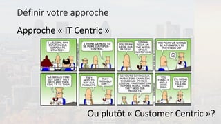 Définir votre approche
Ou plutôt « Customer Centric »?
Approche « IT Centric »
 