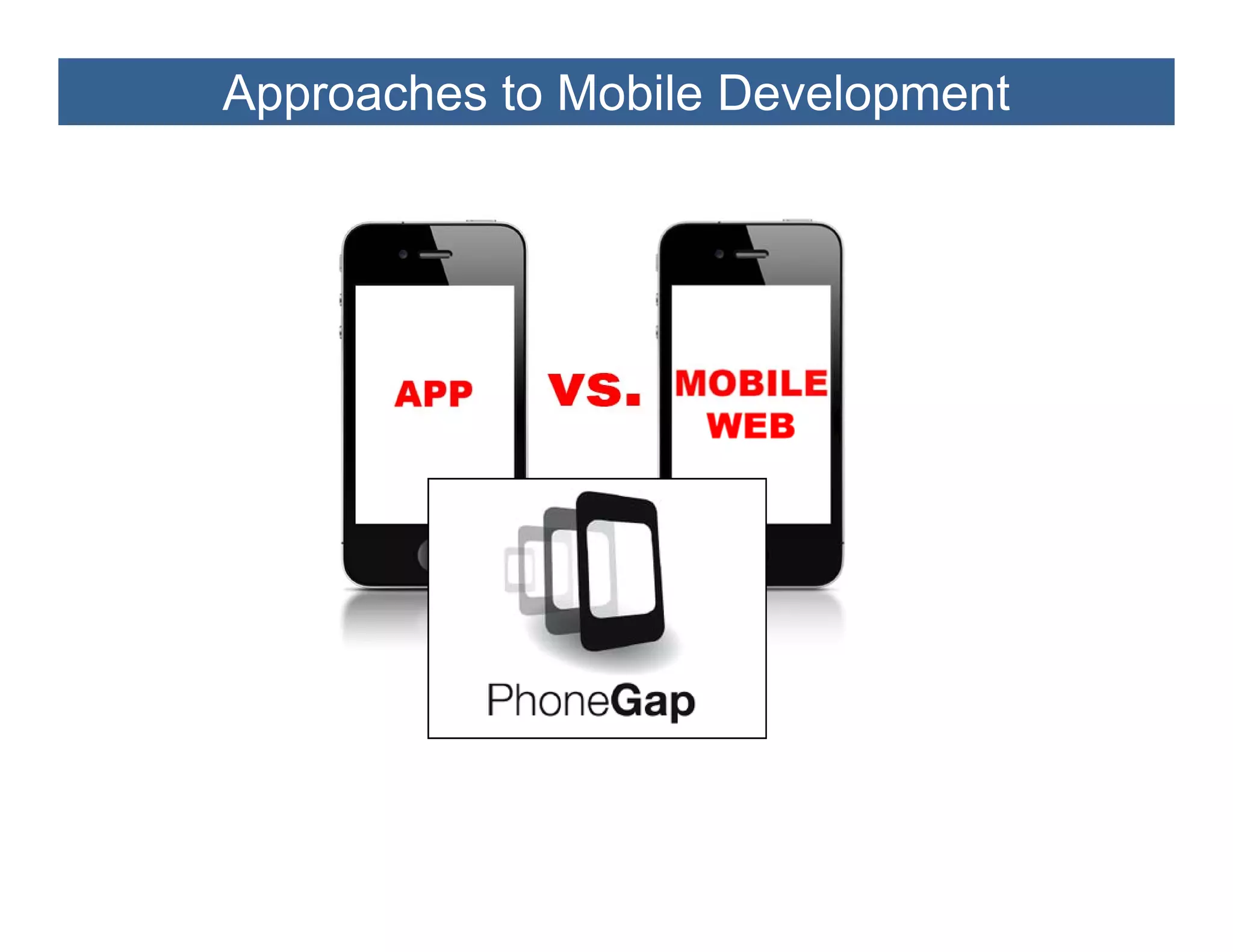 Approaches to Mobile Development
 