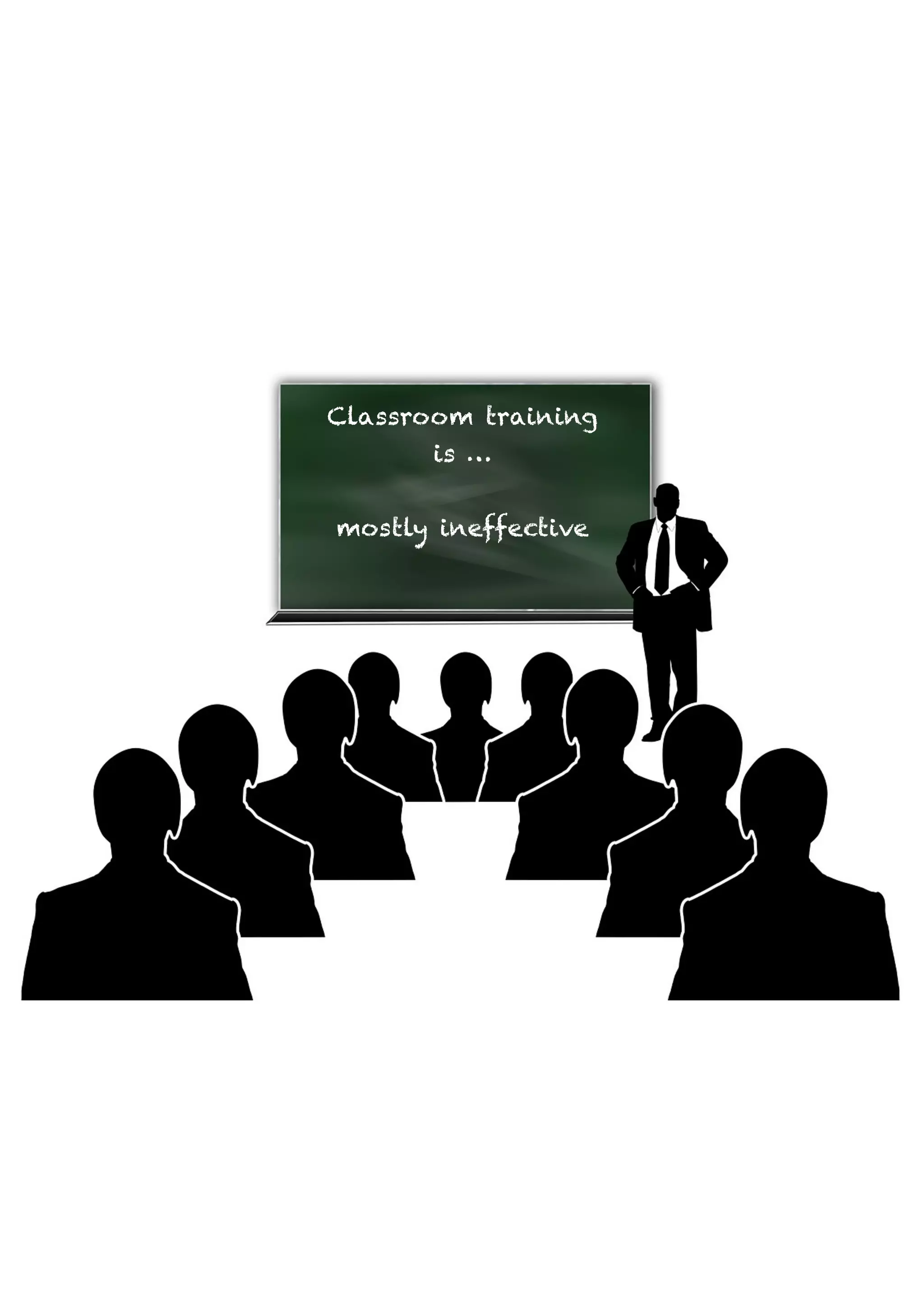 Classroom training  
is …
mostly ineffective
 