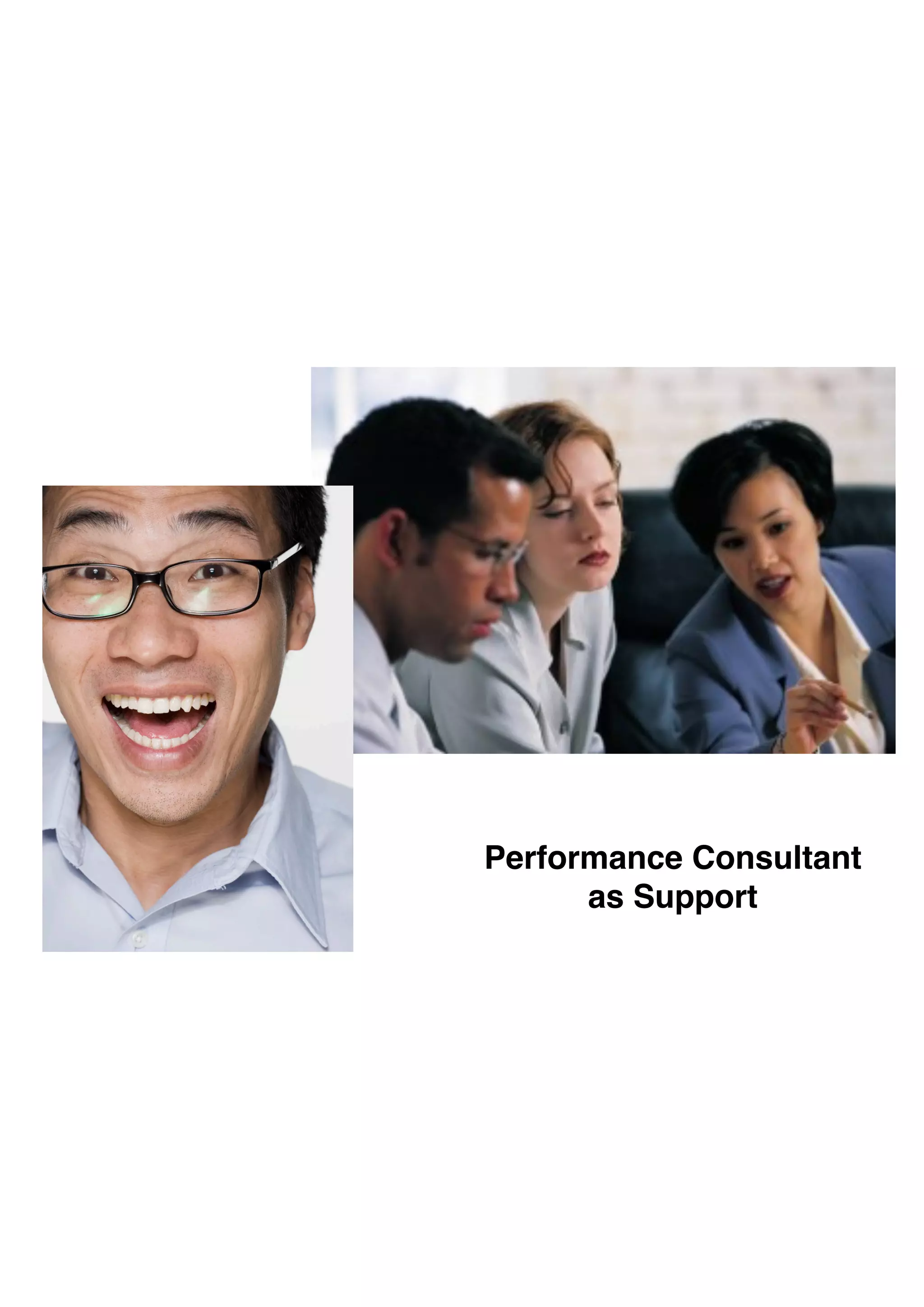 Performance Consultant
as Support
 