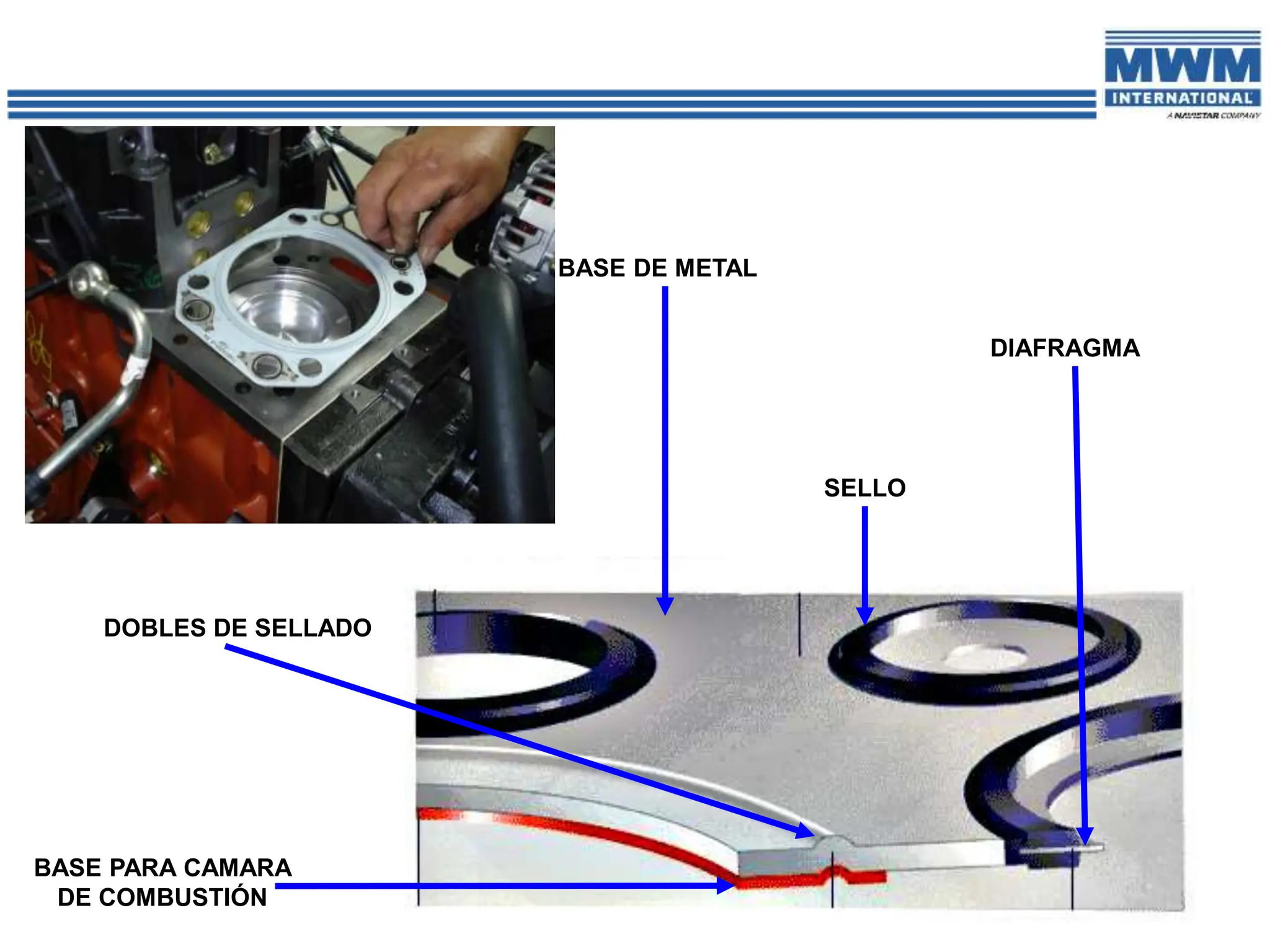 SELLO
DIAFRAGMA
DOBLES DE SELLADO
BASE PARA CAMARA
DE COMBUSTIÓN
BASE DE METAL
 