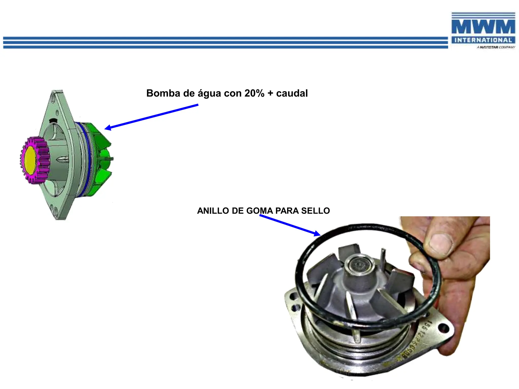 ANILLO DE GOMA PARA SELLO
Bomba de água con 20% + caudal
 