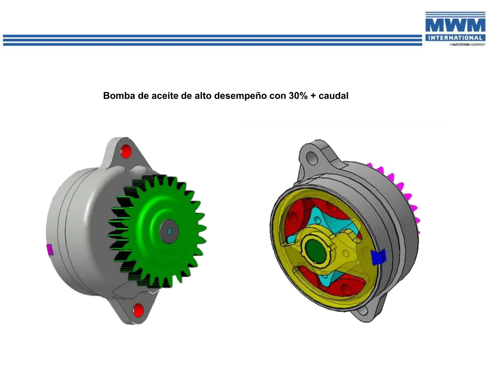 Bomba de aceite de alto desempeño con 30% + caudal
 