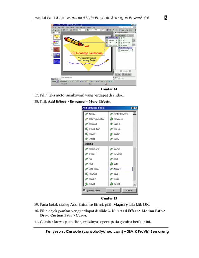 Modul Workshop Membuat Presentasi dengan PowerPoint | PDF